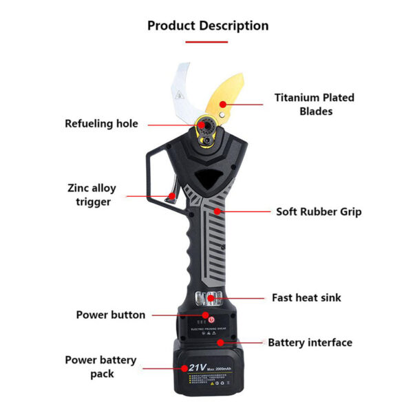 Electric Pruning Shears JM-S40 - Image 2